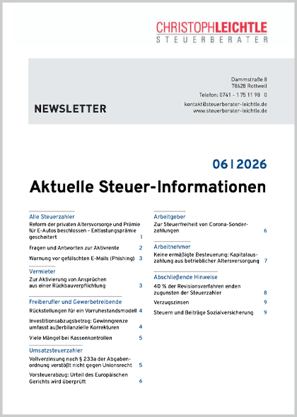 Steuerberatung-Steuern-Neuigkeiten